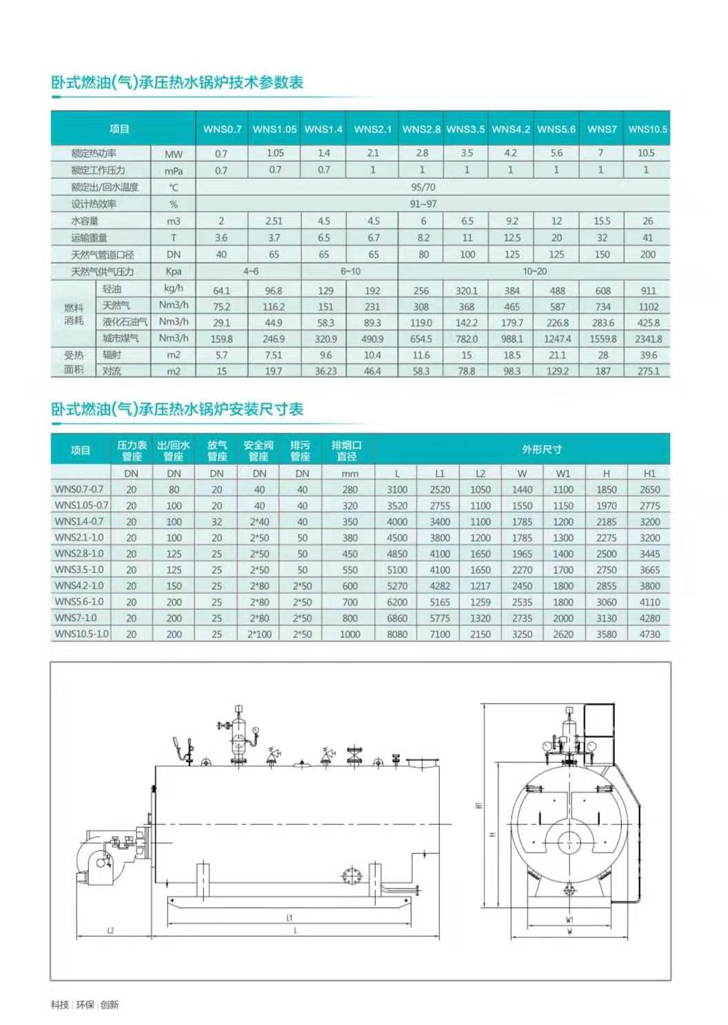 燃气承压热水锅炉